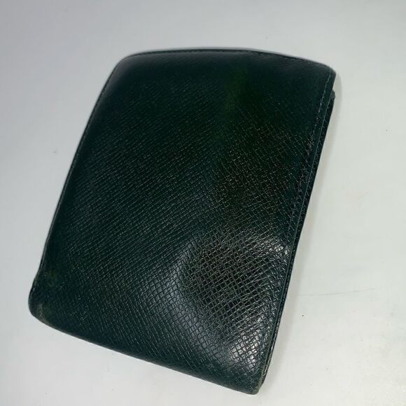 💥AUTHENTIC💥 Louis Vuitton Mens Leather Bifold Wallet Green - Picture 4 of 10